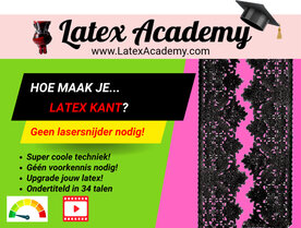 Latex rubber gummi kant, lace, dentelle, spitze