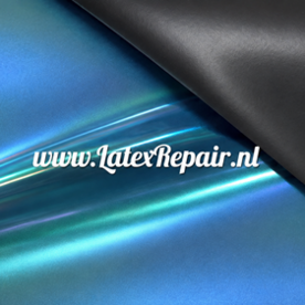 Latex 0.40 | Sparkly Shimmery Blauw-Zwart - Extra breed! (&amp;#x00b1; 108 cm)