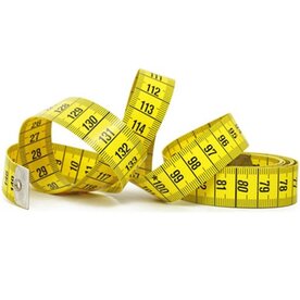 Meetlint 150 cm inches centimeter geel prym