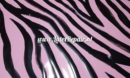 Zebra sheet latex pink black 001