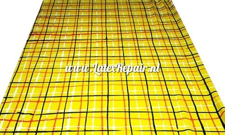 tartan latex bommel geel