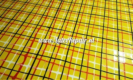 tartan latex bommel geel