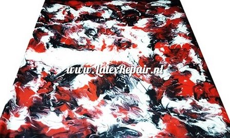 Exclusief latex - Marmer rood/zwart/wit 1296