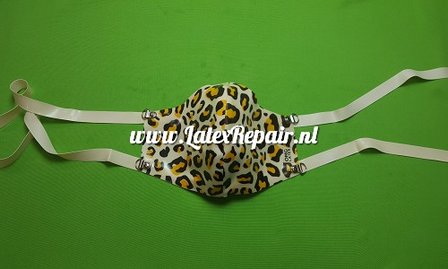 latex mouth mask leopard snow rubber