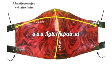 latex mouth mask leopard snow rubber