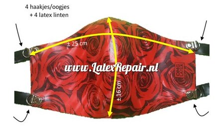 latex mouth mask leopard snow rubber