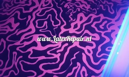 latex lava, neon magenta/transparant zwart