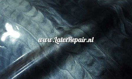 Latex sheet -  Stripes metallic zilver/zwart 1213