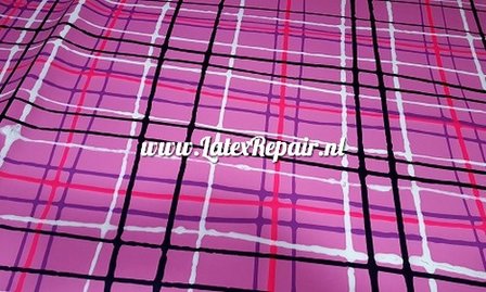 latex sheet tartan pink