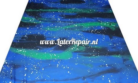 Latex sheet - Galaxy blue/green 1253