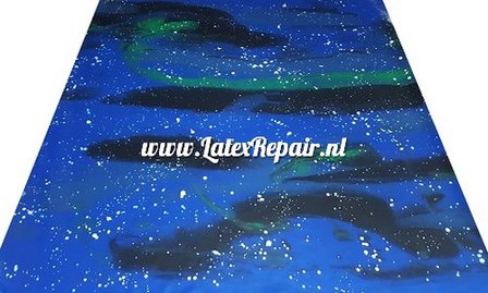 Latex sheet - Galaxy blue/green 1253