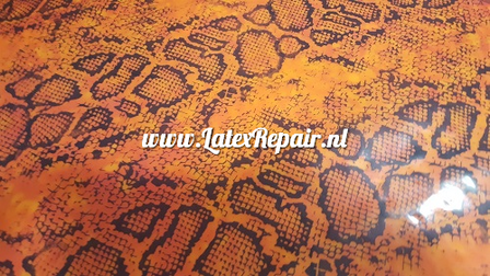 Latex sheet - Snakeskin - Red and orange mix - 1345