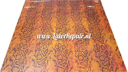 Latex sheet - Snakeskin - Red and orange mix - 1345