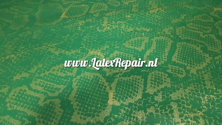 Latex sheet - Snakeskin - Green/gold 1353 (RAL 6005)