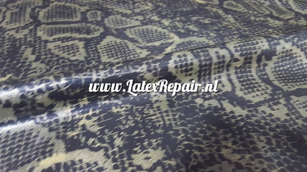 Latex sheet - Snakeskin - Black/gold 1352