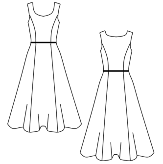 Patroon Prinsessenlijn jurk latex