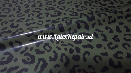 Latex sheet - Leopard green - 1388