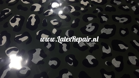 Latex sheet - Leopard green + white - 1389