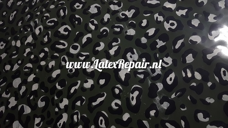 Latex sheet - Leopard green + white - 1389