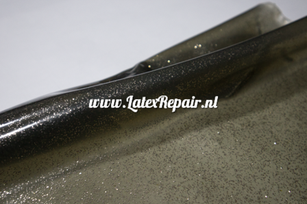 Latex sheet - Glitter brons/goud - transp zwart - 1406