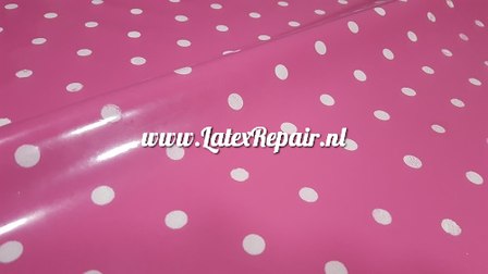Exclusief latex - Stippen  pink 1 cm - 1449