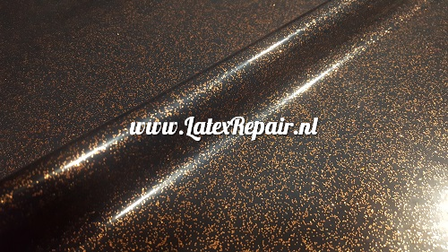 Latex sheet - Glitter rood koper/zwart - 1459