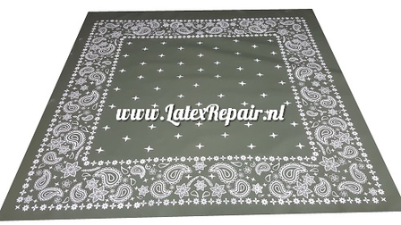 Latex rubber gummi bandana - Groen  (RAL 6020)