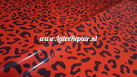 Latex sheet - Leopard rood - 1437