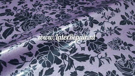 latex sheet rozen metallic lila