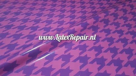 Latex sheet - Pied de poule - rood/zwart - 1537