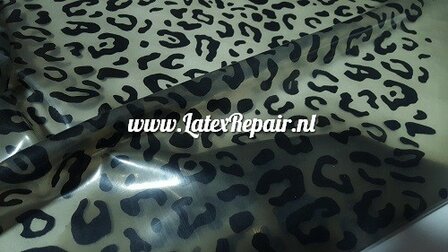 Latex sheet - Leopard smoky black -1558