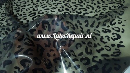 Latex sheet - Leopard smoky black -1558