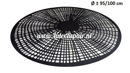 Latex sheet - Net / mesh latex -  Cirkel web zwart- 1570