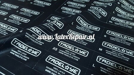 latex labels tags rubber latex peach