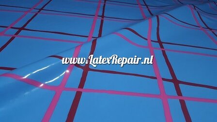 Latex sheet - Ruitjes, blauw roze - 1730