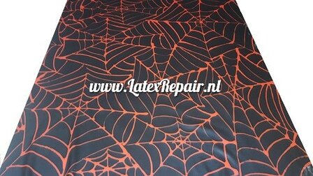 Latex sheet - Spinnenweb rood zwart - 1733