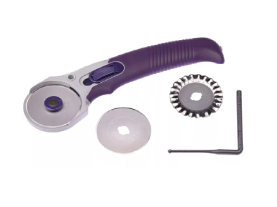 611385 Prym rolmes rotary cutter met extra messen om latex papier stof quilten te snijden leder karton plastic