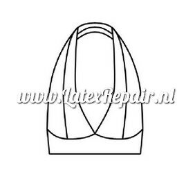 Patroon voor een latex bralette haltertop jurkje