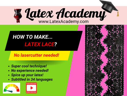 Latex rubber gummi kant, lace, dentelle, spitze