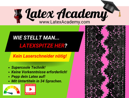 Latex rubber gummi kant, lace, dentelle, spitze