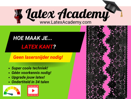 Latex rubber gummi kant, lace, dentelle, spitze
