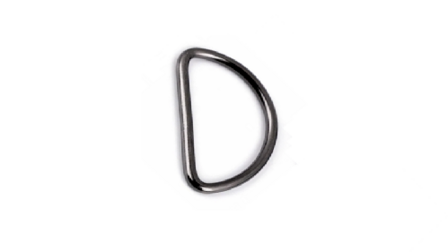 Grote D-ringen - 40 mm - donker (1 set = 10 D-ringen)