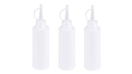 Plastic knijp flesje 150 ml (set=3 flesjes)
