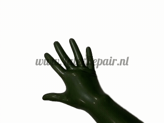 Latex Handschoenen - Olijf groen - Lang - Opera (Lolllipop Latex)
