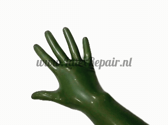 Latex Handschoenen - Transparant olijf - Lang - Opera (Lolllipop Latex)