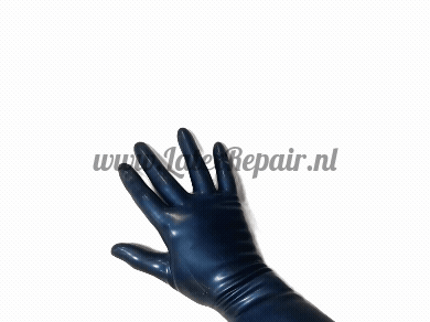 Latex Handschoenen - Metallic donker blauw - Lang - Opera (Lolllipop Latex)