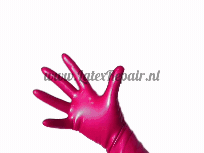 Latex Handschoenen - Metallic paars/rood - Lang - Opera (Lolllipop Latex)