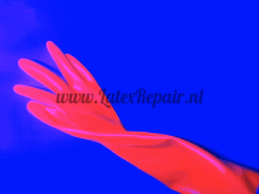 Latex Handschoenen - Neon/UV rood - Lang - Opera (Lolllipop Latex)