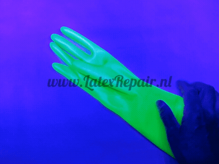 Latex Handschoenen - Neon/UV groen - Lang - Opera (Lolllipop Latex)