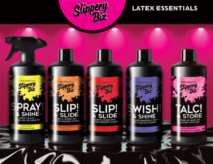 Latex glijmiddel voor latex kleding